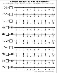 the number line worksheet for adding 2 or 3 to numbers in order from 1 to 10