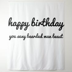 a happy birthday banner hanging on the wall