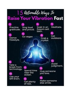 "15 WAYS TO RAISE YOUR VIBRATION FAST Study Guide DIGITAL DOWNLOAD PRINTABLE Printable sizes are  8\"x10\" 11\"x17\" 16x20 18\"x24\" CHARTS" Ways To Raise Your Vibration, Raise Vibration, Spiritual Awakening Signs, Vibrational Frequency, Raise Your Vibration, Energy Healing Spirituality, Spiritual Manifestation, Vibrational Energy, Spiritual Enlightenment