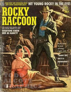 an old movie poster for rocky raccoon