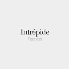 the words intrepide appear to be in black and white, with an image of