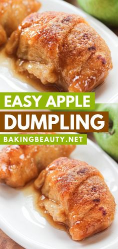 Learn how to make apple dumplings for the perfect Thanksgiving dessert! Add this to your easy dessert dumpling recipes and enjoy flaky apple dumplings chock-full of apples and topped with a sinful brown sugar butter sauce. What's not to love? My Few Apple Dumplings, Simple Apple Dumplings Recipe, Sprite Apple Dumplings, Apple Dumplings With Pie Filling, Easy Apple Dumplings With Crescent Rolls Pie Fillings, Baked Apple Dumplings With Pie Crust, Fresh Apple Dumplings, Crock Pot Apple Dumplings, Pie Crust Apple Dumplings