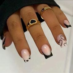 Edgy Elegance, Fake Nails With Glue, Heart Designs, Nails Only, Nail Length, New Year's Nails, Stick On Nails, Minimalist Nails, Heart Nails