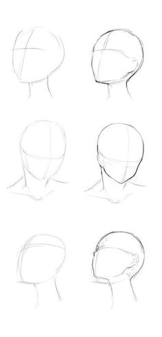 six different types of hats drawn in one point, each with the same amount of hair