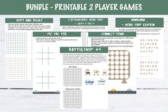 the printable game is shown with instructions for how to play it and how to use it