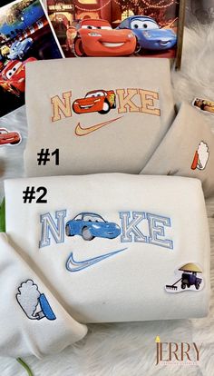 Disney Pixar Cars Nike Embroidered Sweatshirt: Lightning McQueen and Sally Design - Perfect Valentine s Day Gift for Couples Lightning Mcqueen And Sally, Mcqueen And Sally, Nike Embroidered Sweatshirt, Disney Animal Kingdom Shirts, Sally Costume, Animal Kingdom Shirts, Disney Gift, Movie Gift, Disney Pixar Cars