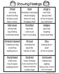 an image of feelings and feelings worksheet for students to practice their feelings in the classroom