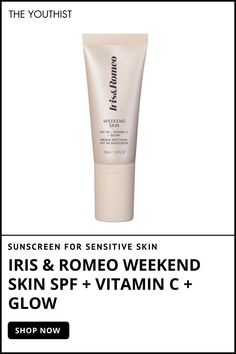 Iris & Romeo's Weekend Skin SPF + Vitamin C + Glow is an award-winning formula featuring stabilized vitamin C and mineral SPF 50 for a luminous glow. Suitable for all skin types, it combines serum-strength vitamin C, niacinamide, and SPF into one translucent formula. With zinc oxide SPF 50 and niacinamide, it protects, hydrates, and evens tone. German chamomile and jojoba esters soothe and hydrate skin for a radiant complexion.


#IrisAndRomeo #VitaminC #SkincareRoutine #SunProtection
#GlowingComplexion #HealthySkin #CleanBeauty German Chamomile, Top Skin Care Products, Effective Skin Care Products, Zinc Oxide, Glowing Complexion, Skin Concern, Skin Care Essentials, Hydrate Skin, Spf 50