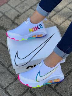 Puma Shoes Women, Nike Shoes Women Fashion, Colorful Sneakers, All Nike Shoes, Shoes Outfit Fashion, Nike Air Shoes, Tennis Sneakers, Cute Nike Shoes, Cute Sneakers