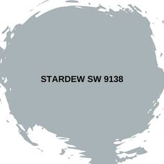 the words stardew sw 9138 are painted in black on a white background