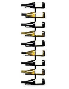 a bunch of wine bottles that are stacked on top of each other in a row