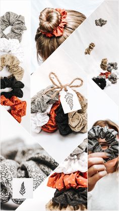 Diy Crunchies, Flea Market Poster Design, Scrunchie Business, Hair Bands Diy, Hair Ties Diy, Scrunchie Styles, Handmade Scrunchie, Handmade Hair Clip