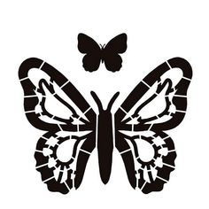 a black and white silhouette of a butterfly