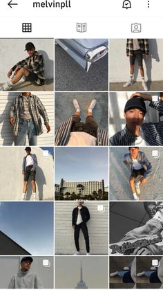 a collage of photos with the same person in different outfits