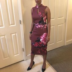 No Trades. New With Tags The Original Tag Is Still Attached. Beautiful In Person. Style For A Wedding, Event Or Party. So Chic On! Poly & Elastane. Instagram: @Kayshopcmr Asos Midi Dress, Dresses Open Back, Asos Dress, Asos Dresses, Wedding Event, Color Purple, Open Back, Colorful Dresses, Asos