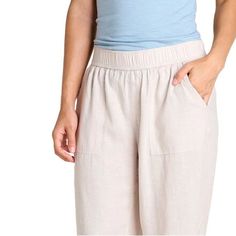 This wide-leg style feels just as cool as it looks. The linen-like Taj Hemp Pant is made with a hemp-blend fabric with just the right amount of stretch, making it ideal for an active day on the town or a laid-back afternoon at home. Casual Flax Bottoms For Summer, Casual Summer Bottoms In Flax, Casual Summer Flax Bottoms, Comfortable Linen Wide Leg Pants For Spring, Casual Flax Relaxed Fit Pants, Casual Relaxed Fit Flax Pants, Spring Beige Flax Bottoms, Summer Linen Wide Leg Pants For Everyday, Comfortable Ankle-length Linen Wide Leg Pants