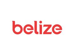 the word belize is shown in red on a white background, and it appears to be