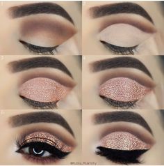 Maquiagem Eye Makeup Tutorials, Make Up Tutorials, Silicone Makeup, Glasses Makeup, Glitter Eye Makeup, Glitter Eye, Eye Makeup Steps, Dermal Piercing