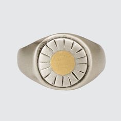 Hand etched rays of sunlight emanate from a center of brass. A good reminder that the sun will always shine! Works on both women and men. -approx. 1/2" x 1/2"-RJ506 (for brass) Sun Ring, Always Shine, 22k Gold, Bright Yellow, Fire Opal, The Sun, Brass, Sun, Ring