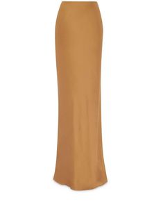 2630 SAINT LAURENT CREPE SATIN LONG SKIRT Satin Long Skirt, Long Skirt For Women, Designer Skirt, Long Skirts For Women, Floor Length Skirt, Designer Drapes, Silk Skirt, Skirt Design, Emilio Pucci