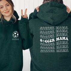 Stay cozy on the sidelines with our Custom Soccer Mama Sweatshirt! This stylish Sports Mom Sweater is perfect for game days and beyond. Personalize it with your player's name to create a unique Custom Name Soccer Sweater that celebrates your Soccer Mom Life. It's a thoughtful Gift Shirt for Sports Moms who love supporting their athletes. Whether it's a chilly game day or just everyday wear, this Game Day Hoodie is a must-have for every proud soccer mom! Hi all, welcome to the Comfy Tee Design, It's so nice to see you here. If you are looking for soft, comfy and high quality sweatshirts, I have good news for you: You're at the right place!  Sweatshirts are unisex sizing. It's proper, comfortable and flattering for men and women, but may run  large for the ladies. Please see the size chart t Sporty Crew Neck Hoodie For Team Events, Sporty Hoodie Sweatshirt For Team Events, Team Spirit Fleece Hoodie, Sports Fan Apparel Hoodie Sweatshirt, Sporty Cotton Hoodie For Team Events, Team Spirit Long Sleeve Sports Hoodie, Fall Sports Event Hoodie With Logo Print, Sporty Hooded Hoodie For Team Events, Sporty Athletic Heather Hoodie For Sports