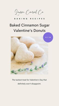 baked cinnamon sugar valentine's donuts recipe