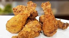 fried chicken pieces on a plate ready to be eaten