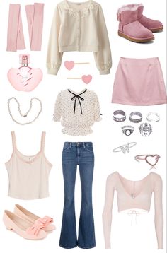 Pink Aesthetic Fashion Outfit, Croquet Aesthetic Outfits, Cuqoutte Aesthetic Outfits, Aesthetic Clothes Coquette, Coutteqe Aesthetic Outfits, Coquette Clothing Aesthetic, Croquette Outfits Aesthetic, Hyper Feminine Fashion, Coqquete Outfit Ideas