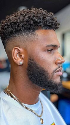 22 Haircuts and Hairstyles for Black Men in 2024: Embrace Urban Style Mixed Guy Haircut, Curly Hair Guy Haircut, Short Curly Hair Fade, Short Curly Hair Men Black, Curly Top Fade, Curly Fade Haircut, Black Men Haircuts Curly, Black Male Hairstyles, Sponge Curls