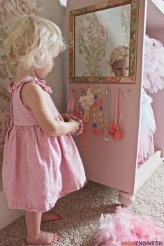 Fabulously Frugal, Toddler Dress Up, Dress Up Closet, Dress Up Storage, Robe Diy, Indoor Playhouse, Girls Playroom