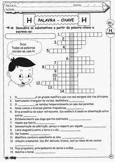 a crossword puzzle with the word h in spanish