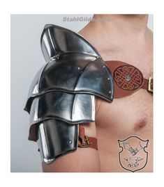 Fantasy Pauldron, Shoulder Pauldron, Medieval Outfit, Armor Plate, Knights Helmet, Body Armor, High Fantasy, Drawing Clothes