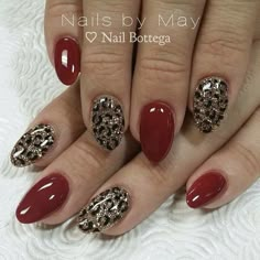 Red And Gold Leopard Nails, Nail Designs Leopard, Red Leopard Print Nails, Nails Cheetah, Cheetah Print Nails, Cheetah Nail Designs, Animal Print Nails Art, Cheetah Nails, Leopard Print Nails