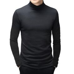 PRICES MAY VARY. 【Material】This mock turtleneck made from 80% Cotton and 20% Spandex.Stretchable,Breathable,Lightweight,Durability,Soft and Comfortable to wear in all days. 【Feature】Slim fit t-shirt, solid color, basic design, mock neck, long sleeve, fashion and casual. 【Occasions】Suitable for matching jeans,pants,you also can wear some blouses,jackets or suits outside.The tops is simple and sexy,it is one of the must have basic items in your wardrobe,it makes you look slim and super charming. 【 Black Turtleneck T-shirt For Fall, Stretch Turtleneck T-shirt, Solid Stretch Turtleneck T-shirt, Solid Color Stretch Turtleneck T-shirt, Stretch T-shirt For Winter Layering, Slim Fit Crew Neck Tops For Winter, Fitted Cotton Turtleneck T-shirt, Stretch Cotton Turtleneck T-shirt, Cotton Turtleneck For Layering