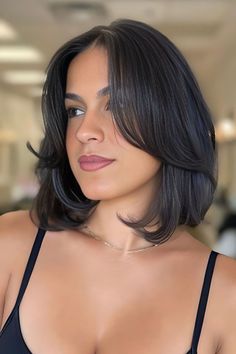 Layered Lob With Curtain Bangs Short Bob Hairstyles Curtain Bangs, Short Layered Bob Curtain Bangs, Lobs With Curtain Bangs, Short Hair Layers With Bangs, Curtain Bangs Short Hair With Layers, Layered Lob With Bangs, Lob Haircut With Curtain Bangs, Layered Lob With Curtain Bangs, Curtain Bangs For Short Hair