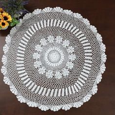 PRICES MAY VARY. Cotton,lace Imported 1.Size: 80 cm / 31 inch (L x W)，(Note: Dimensions may vary slightly within 5-8% due to its nature of hand crochet process) 2. High quality handmade cotton crochet table runner, one piece An affordable and easy way to change the style of your home 3.Add a touch of elegance with this beautiful table runner, Use as placemats, table toppers or ideal for dressing up your sofa 4.Plant flowers design with hand crochet technology, will be the best choice to decorate Crochet Round Tablecloth, Diy Placemats, Super Easy Crochet, Table Runner Diy, Crochet Tablecloth Pattern, Crochet Table Runner Pattern, Easy Crochet Animals, Cup Coasters, Crochet Table