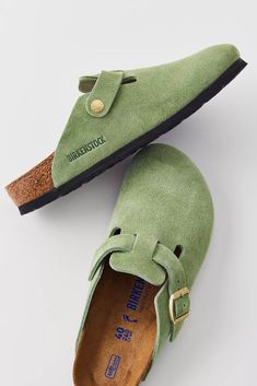 Birkenstock Boston Soft Footbed Suede Clog | Urban Outfitters Birkenstock Boston Soft Footbed, Boston Soft Footbed, Fall Shoe, Suede Clogs, Shoe Inspo, Birkenstock Boston, Swag Shoes, Dream Shoes, Trendy Shoes