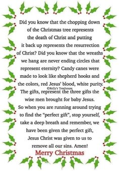 a christmas poem with holly wreaths on it