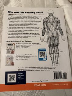 the back of a book with an image of a man's torso and muscles