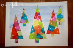 an art project for kids to make christmas trees