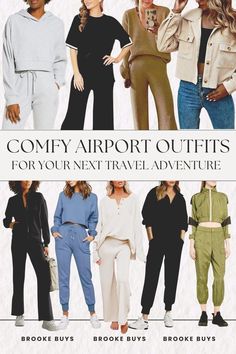 Looking for airport outfits that are both smart and comfortable? These chic travel outfits combine cozy, cute, and comfy travel style for a comfortable travel outfit that works all season. Whether you’re flying in autumn or need a classic airport style travel outfit, these looks balance comfort and fashion. Find your perfect airport travel outfits with these stylish picks for women. Cute Airport Outfit, Comfy Airport Outfit, Airport Travel Outfits, Comfy Travel, Airport Outfits, Airport Fits