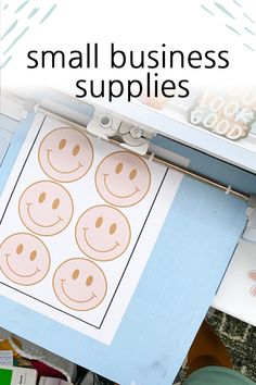 small business supplies are sitting on top of a table with the words small business supplies above them