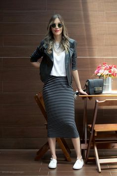 Rok Mini, Outfit Trends, 가을 패션, Black Leather Jacket, Mode Inspiration, Office Outfits, Look Fashion