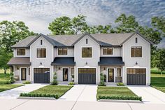 this is an artist's rendering of two story homes