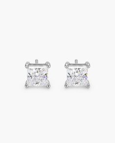 Introducing our Princess Cut Stud Earrings for her. Crafted with brilliance in mind, each earring features a stunning princess-cut cubic zirconia diamond set in stunning silver. Princess Cut Stud Earrings, Square Stud Earrings, Stud Earrings For Men, Earrings For Men, Solid Gold Chains, Square Earrings Studs, Diamond Simulant, Square Stud, Silver Shop