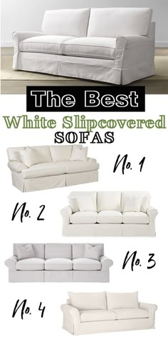 the best white slipcovered sofas and loveseat for your living room