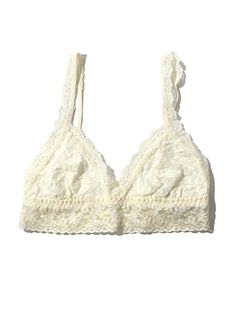 Bloom beautifully in this crossover bralette in our signature floral stretch lace. No back closure, easily slips over the head. Women's sleepwear, lingerie and more, from Hanky Panky. Lace V-neck Tops With Built-in Bra, White Lace Crop Top With Built-in Bra, Lace Sleepwear With Delicate Straps And V-neck, White Lace Sleepwear With Built-in Bra, Delicate Lace V-neck Bra, Stretch Lace, Sleepwear Women, Crossover, Bralette