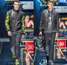 Philipp Plein 2014 Spring Summer Mens Runway Collection - Milan Italy Catwalk Fashion Show: Designer Denim Jeans Fashion: Season Collections, Runways, Lookbooks and Linesheets Studded Jacket