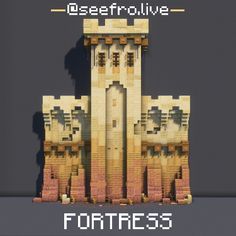 Desert Tower, Minecraft Medieval Buildings, Minecraft Castle Designs, Mine Minecraft, Minecraft Wall, Bangunan Minecraft