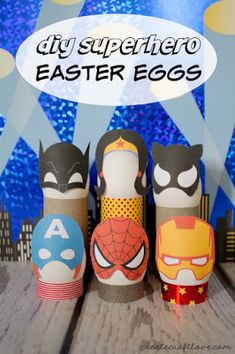 diy superhero easter eggs for kids to make